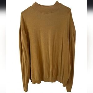 Cezani Women’s Silk Blend Long Sleeve Top | L | Luxe Neutral